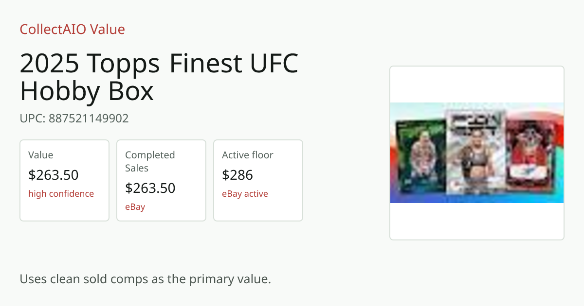 2025 Topps Finest UFC Hobby Box