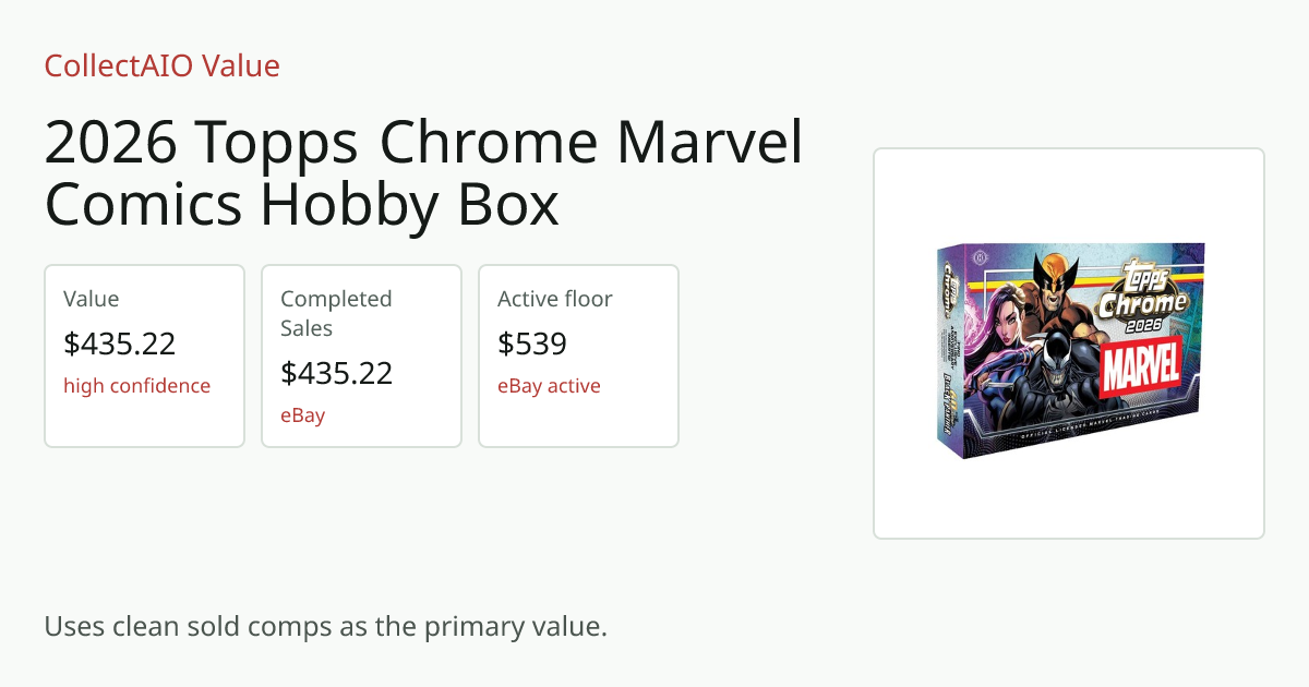 2026 Topps Chrome Marvel Hobby Box