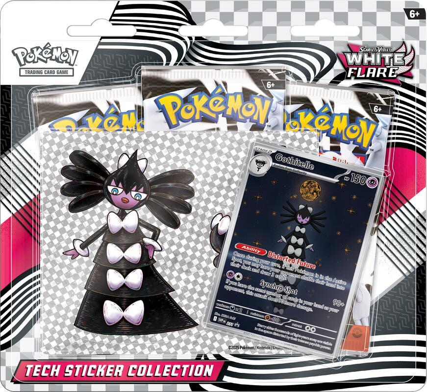 White Flare Tech Sticker 3 Pack